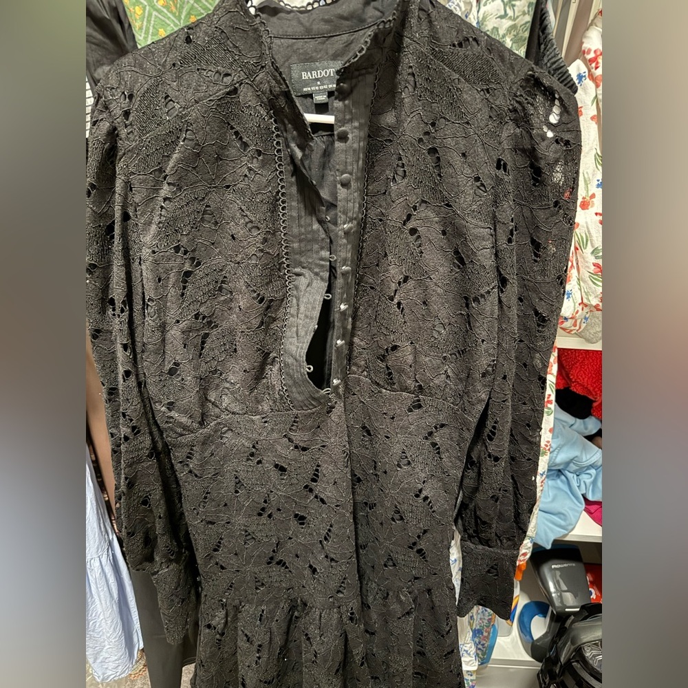 Bardot Remy Mini Lace Black Dress Size 10